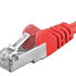 PREMIUMCORD Patch kábel CAT6a S-FTP, RJ45-RJ45, AWG 26/7 0,5m červený