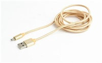 GEMBIRD Kábel CABLEXPERT USB A samec/Micro B samec 2.0, 1,8 m, opletené, zlaté, blister