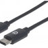 MANHATTAN Hi-Speed USB-C kábel, Type-C Male to Type-C Male, 0,5 m, čierny
