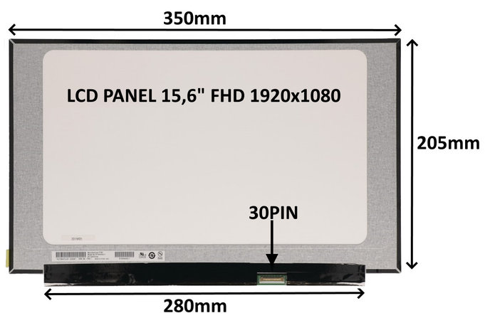 SIL LCD PANEL 15,6" FHD 1920x1080 30PIN MATNÝ IPS / BEZ ÚCHYTŮ