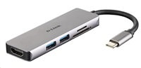D-Link DUB-M530 rozbočovač 5 v 1 USB-C s rozhraním HDMI a čítačkou kariet SD/microSD