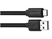 AVACOM dátový a nabíjací kábel USB - USB Type-C, 100cm, čierna