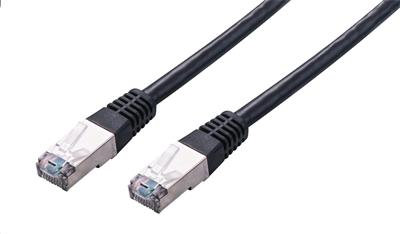 C-TECH kabel patchcord Cat5e, FTP, černý, 0,5m