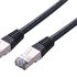 C-TECH kabel patchcord Cat5e, FTP, černý, 0,5m