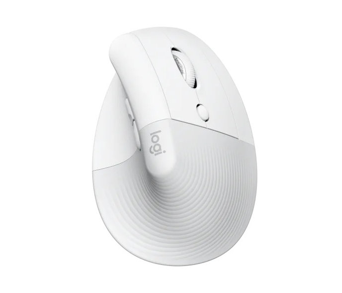 Bluetooth optická myš Logitech Lift/Vertikálna/Optická/Pre pravákov/4 000 DPI/USB+BT/Svetlo šedá