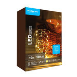 MODEE LIGHTNING Modee Lighting LED vianočná reťaz 100 LED 10m 3xAA teplá biela