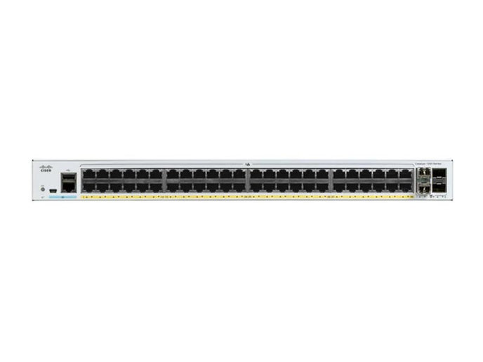 CISCO Catalyst C1000-48P-4X-L, 48x 10/100/1000 Ethernet PoE+ portu a 370W PoE budget, 4x 10G SFP+ uplnks