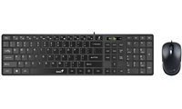 GENIUS set klávesnica + myš Slimstar C126/ drôtový set/ USB/ čierna/ CZ+SK rozloženie