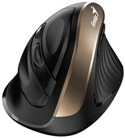 Bluetooth optická myš Genius Ergo 8250S/Vertikálna/Optická/Pre pravákov/1 600 DPI/Bezdrôtová USB/Čierna-zlatá