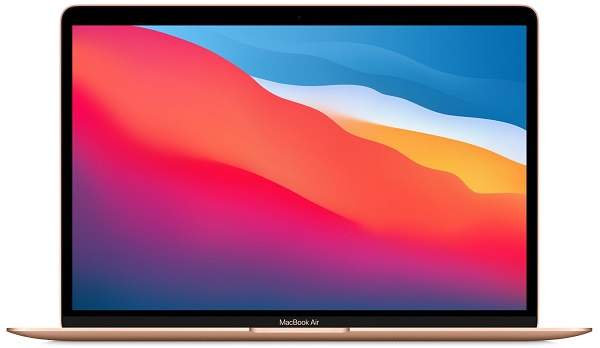 Notebook Apple MacBook Air/M1/13,3"/2560x1600/8GB/256GB SSD/M1/Big Sur/Gold/1R