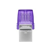 Kingston DataTraveler MicroDuo 3C/128GB/USB 3.2/USB-A + USB-C/Fialová