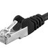 PREMIUMCORD Patch kábel CAT6a S-FTP, RJ45-RJ45, AWG 26/7 0,5m čierny