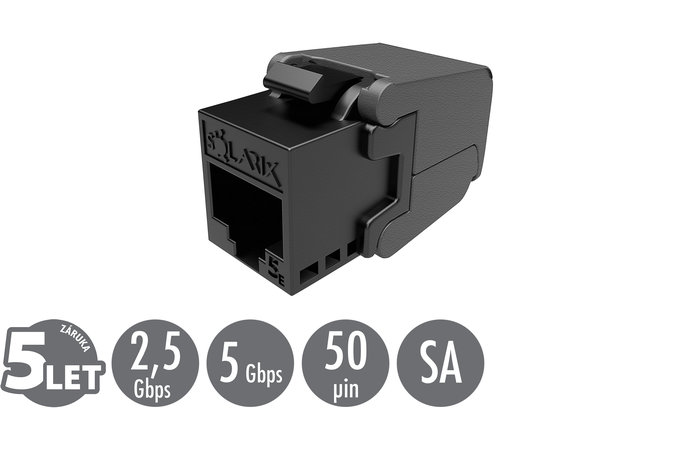 Samorezný keystone Solarix CAT5E UTP SXKJ-5E-UTP-BK-SA