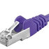 PREMIUMCORD Patch kábel CAT6a S-FTP, RJ45-RJ45, AWG 26/7 7m fialový