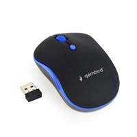 Bluetooth optická myš Gembird MUSW-4B-03-B/Cestovná/Optická/1 600 DPI/Bezdrôtová USB/Čierna-modrá
