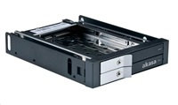 AKASA HDD box Lokstor M21, 2x 2.5" SATA HDD/SSD do 3.vnútorná poloha 5", čierna