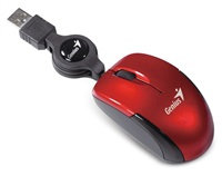 Optická myš Myš GENIUS MicroTraveler V2/ drôtová/ 1200 dpi/ USB/ červená