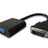 PremiumCord převodník DVI-D na VGA s krátkým kabelem - černý