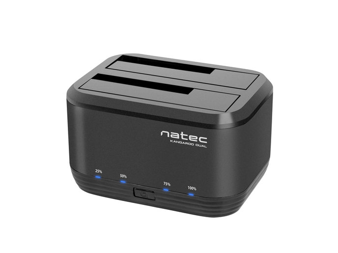 Dokovací stanice pro HDD 2,5"/3,5" USB 3.0 Natec Kangaroo Dual, funkce klonování, napájecí adaptér