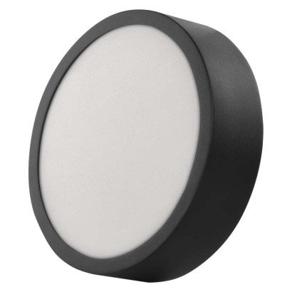 EMOS LED prisadené svietidlo, kruhové, čierne, 12,5W, CCT