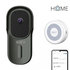 iGET HOME Doorbell DS1 Anthracite + Chime CHS1 White