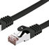 C-TECH kabel patchcord Cat6, FTP, černý, 0,5m
