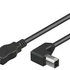 Kábel USB PREMIUMCORD 2.0 Kábel A-B 3 m - ohnutý konektor B 90°