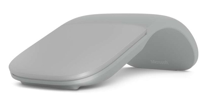Bluetooth optická myš Microsoft Surface Arc Mouse/Cestovní/Blue Track/1 000DPI/Bezdrátová Bluetooth/Šedá