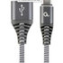 GEMBIRD CABLEXPERT USB 2.0 Kábel AM na typ C (AM/CM), 2 m, opletený, sivý a biely, blister, PREMIUM KVALITA