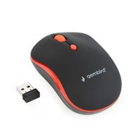 Bluetooth optická myš Gembird MUSW-4B-03-R/Cestovná/Optická/1 600 DPI/Bezdrôtová USB/Čierna-červená