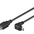 Kábel USB PREMIUMCORD 2.0 Spojovací uhol A-Micro B 90 stupňov 1.8 m (čierna)