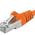 PREMIUMCORD Patch kábel CAT6a S-FTP, RJ45-RJ45, AWG 26/7 10m oranžový