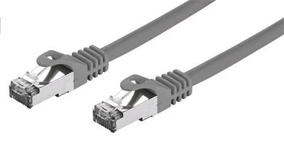 C-TECH kabel patchcord Cat7, S/FTP, šedý, 15m