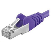 PREMIUMCORD Patch kábel CAT6a S-FTP, RJ45-RJ45, AWG 26/7 0,5m fialový