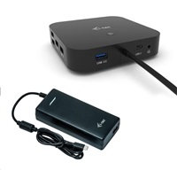 I-TEC dokovacia stanica iTec USB-C s dvoma displejmi, Power Delivery 100 W + univerzálna nabíjačka 112 W