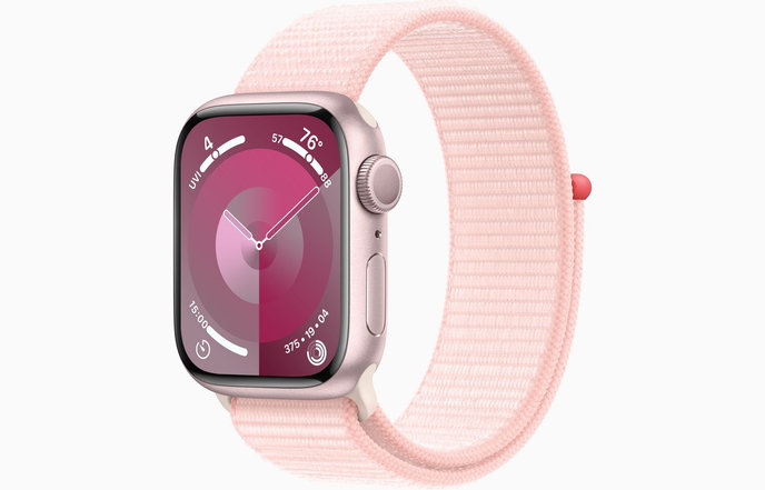 Apple Watch S9/41mm/Pink/Šport Band/Light Pink