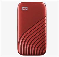 SanDisk WD My Passport SSD externý 2 TB , USB-C 3.2 , 1050/1000MB/s R/W PC a Mac , červená