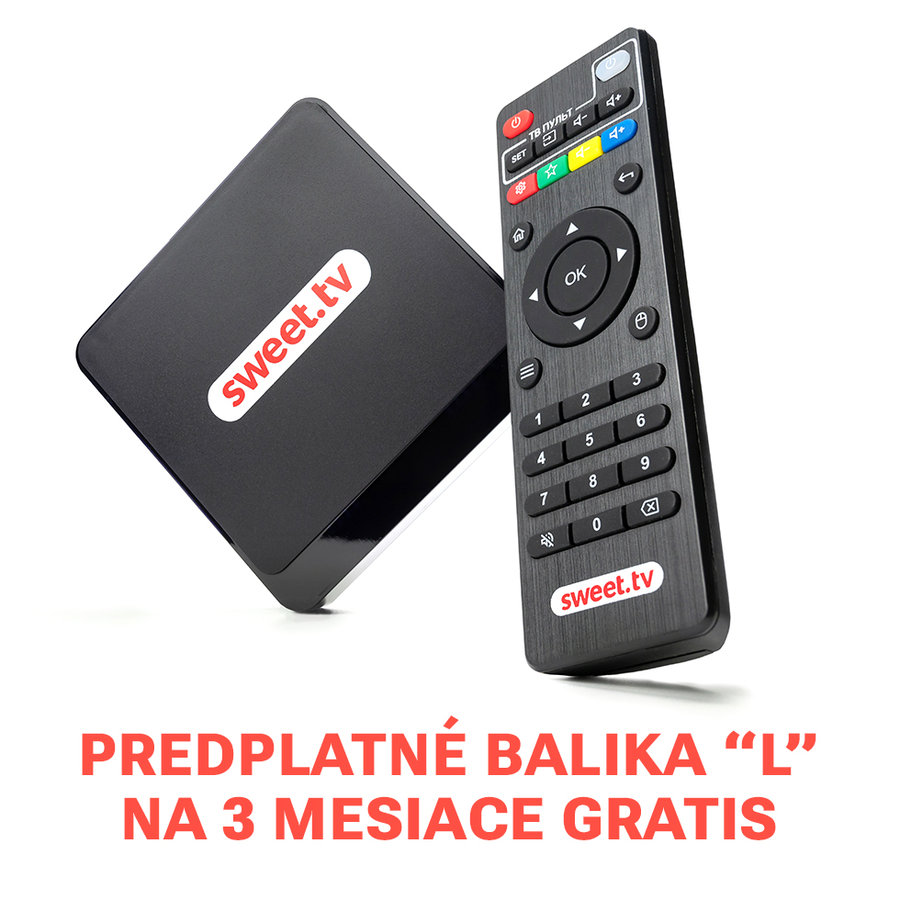 SUPERIOR Sweet.tv 4K Android prijímač + predplatné 3 mesiace balík "L" gratis