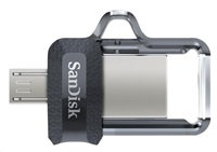 SanDisk Ultra Dual Drive/64GB/USB 3.0/Micro USB + USB-A/Čierna