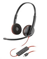 HP Poly Blackwire C3220 náhlavní souprava, USB-C, stereo (Bulk), černá + pouzdro