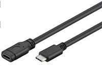 Predlžovací kábel PREMIUMCORD USB-C (USB 3.1 generácia 1), C/M - C/F, 2m