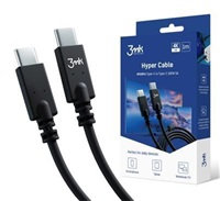 3mk datový kabel - Hyper Cable 4k60Hz 1m 100W C to C, černá