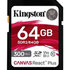 Kingston 64GB Canvas React Plus SDHC UHS-II 300R/260W U3 V90 pre Full HD/4K/8K