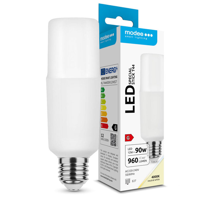 MODEE LIGHTNING Modee Lighting LED žiarovka E27 12W 4000K T44 (90W)