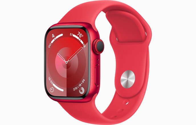 Apple Watch S9 Cell/41mm/PRODUCT RED/Šport Band/PRODUCT RED/-S/M