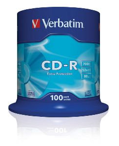 VERBATIM CD-R(100-Pack)Spindle/EP/DL/52x/700MB