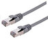 C-TECH kabel patchcord Cat7, S/FTP, šedý, 0,5m