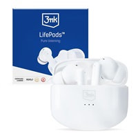 Slúchadlá 3mk bezdrátová stereo  LifePods, stereo, nabíjecí pouzdro, biele