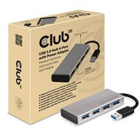 CLUB 3D Club3D USB 3.1 Rozbočovač 4 porty s napájacím adaptérom