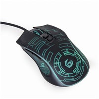 Optická myš GEMBIRD myš MUSG-RGB-01, podsvícená, 7 tlačítek, černá, 3600DPI,  USB